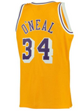 Mitchell & Ness LOS ANGELES LAKERS SHAQUILLE O'NEAL MITCHELL & NESS GOLD 1996-97 HARDWOOD CLASSICS SWINGMAN JERSEY