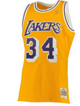 Mitchell & Ness LOS ANGELES LAKERS SHAQUILLE O'NEAL MITCHELL & NESS GOLD 1996-97 HARDWOOD CLASSICS SWINGMAN JERSEY