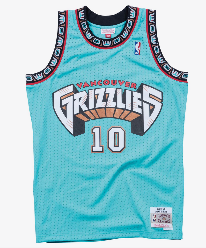 Men's Mitchell & Ness Mike Bibby Turquoise Vancouver Grizzlies Hardwood  Classics Swingman Jersey