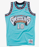 Vancouver Grizzlies Mike Bibby Mitchell & Ness Teal Hardwood Classics Swingman Jersey