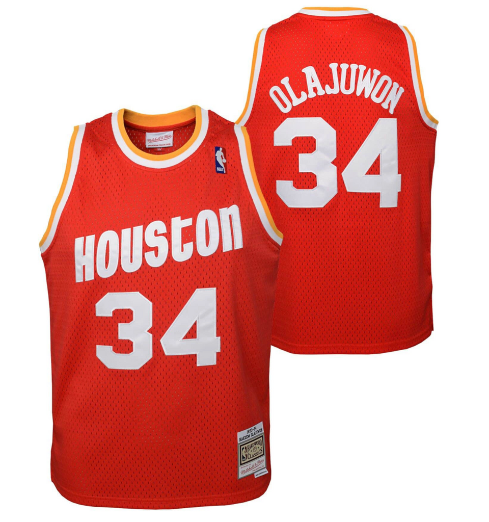 Houston Rockets Hardwood Classics Hakeem Olajuwon Road Jersey By Mitchell &  Ness - Youth