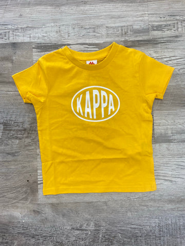 Kappa KIDS AUTHENTIC POP ESAZAR T-SHIRT - YELLOW DK WHITE