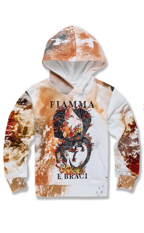 Jordan Craig KIDS FIRE & EMBERS PULLOVER HOODIE (CREAM)