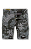 Jordan Craig KIDS WAR TORN CARGO SHORTS ( BLACK CAMO )