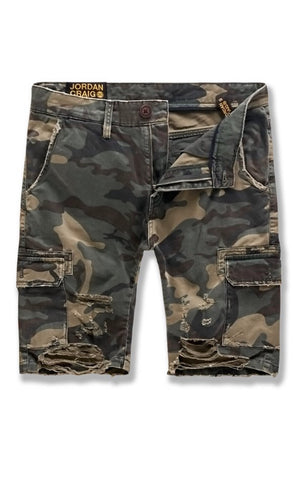 Jordan Craig KIDS WAR TORN CARGO SHORTS (WOODLAND)