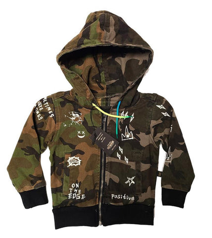 Cypress Kid's Heavy Washed split Camo jacket