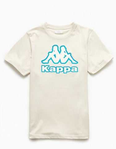 Kappa KIDS LOGO TAPE BANT T-SHIRT - CREAM