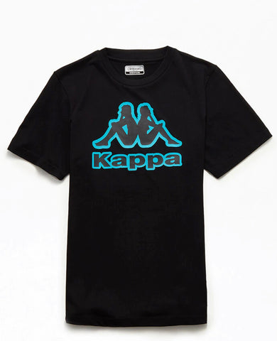 Kappa KIDS LOGO TAPE BANT T-SHIRT - BLACK